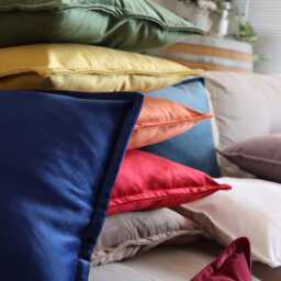 Navy Blue Velvet Cushion Cover, Luxury Home Style Decor - thumbnail 3