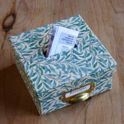 William Morris Receipt Box Willow Green - Office Stationery & Home Storage - Handmade in England - thumbnail 3