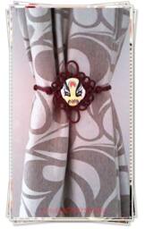 Opera Mask Curtain Tie Backs Asian Style Knotted Yarn, Set Of 2 - thumbnail 1