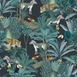 Jungle Velvet Cone Lampshade, in Black, Extra Tall Lampshade - thumbnail 2