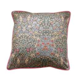 William Morris Blackthorn Cotton Cushion Cover Arts & Crafts Throw Pillow - thumbnail 1