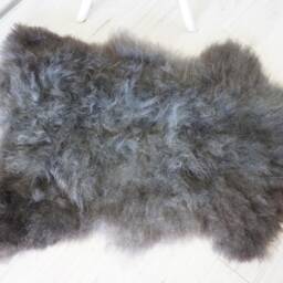 Genuine Pelssau Sheepskin Rug Silky Soft Wool, Dark Silver Grey Brown - thumbnail 3