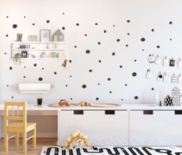 Hand Drawn Polka Dots Decals, Irregular Dot Wall Stickers, Dalmatian Spots Decal, Imperfect Sticker Nursery, Kids Room Decal - thumbnail 1