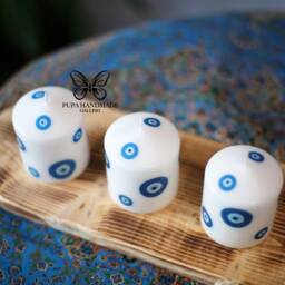 Pillar Candle Lucky Eye, Evil Eye Candle, Charm, Home Decor , Hamsa, Eye - thumbnail 2