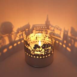 Stratford Skyline Shadow Play - Captivating Candle Attachment For Fans Iconic Souvenir From Historic Stratford-Upon-Avon