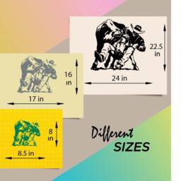 In-Style Decals Wall Vinyl Decal Home Decor Art Sticker Rodeo Cowboy Bull Rider Western Man Boy Bedroom Living Room Mural Unique Design 176 - thumbnail 2