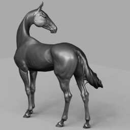Akhal-Teke Horse - Standing Pose - Unpainted Abs Resin Model - Elegant Equine Sculpture - thumbnail 3