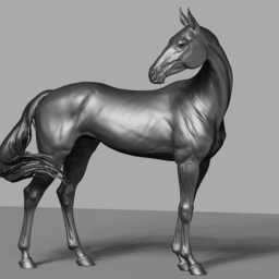 Akhal-Teke Horse - Standing Pose - Unpainted Abs Resin Model - Elegant Equine Sculpture - thumbnail 2