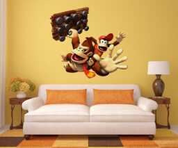 Donkey Kong Decals, Diddy Kong, Game Room, Vintage Nintendo Wall Designs, Murals, Art, Diddy - thumbnail 1