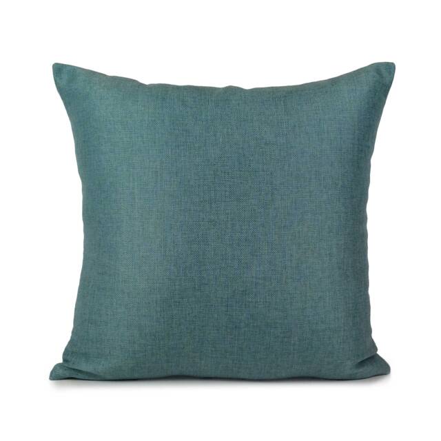 Teal/Turquoise Decorative Throw Pillow Cover, Cushion Covers, Accent Pillow, Linen Blend Trendy Farmhouse Pillow, Modern Boho Pillow - image 1