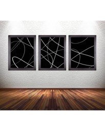 Abstract Line Art Prints Set Of 3, Modern Wall Decor - thumbnail 1