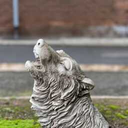 Large Howling Wolf Statue Concrete Sculpture For Garden Outdoor Wildlife Decor Yard Ornament Cement Figurine Wolf Lover Gift - thumbnail 2