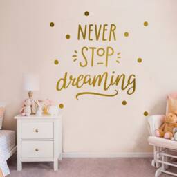 Never Stop Dreaming Nursery Wall Decal Baby Room Decor - thumbnail 2