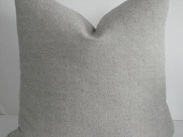 Natural Linen Cotton Pillow Cover - Textured Throw, Lumbar - image 1