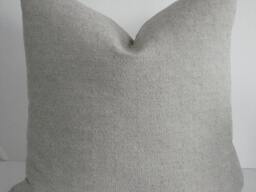 Natural Linen Cotton Pillow Cover - Textured Throw, Lumbar - thumbnail 1