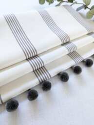 Grey Stripe Blackout Roman Blind - thumbnail 1