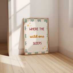 Personalised Safari Nursery Print Set - Unframed Boys Wall Art - Lion, Giraffe & Name Prints - thumbnail 2