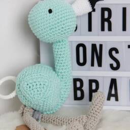 Crocheted Musical Box Flamingo Bird - thumbnail 2