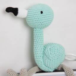 Crocheted Musical Box Flamingo Bird - thumbnail 3