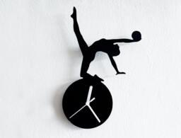 Gymnastics With Ball Silhouette - Wall Clock - thumbnail 1