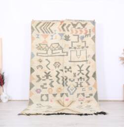 Moroccan Rug, Berber Authentic Vintage Boujaad 4.7x8 Ft - thumbnail 1