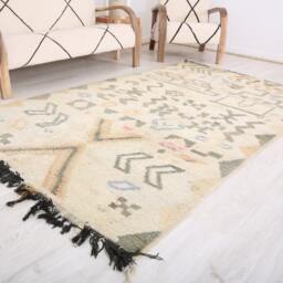 Moroccan Rug, Berber Authentic Vintage Boujaad 4.7x8 Ft - thumbnail 3