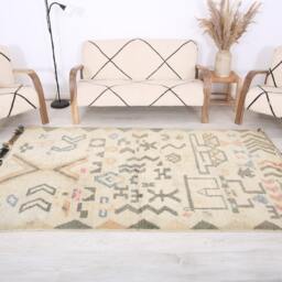 Moroccan Rug, Berber Authentic Vintage Boujaad 4.7x8 Ft - thumbnail 2
