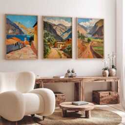 Set Of 3 Peru Posters, Travel Prints, Wall Art, Prints Set, Decor, Nature Adventure Art - thumbnail 4