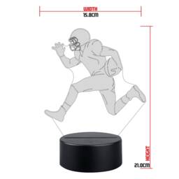 Personalised American Football Led Night Light Nfl Sports Decor - thumbnail 2