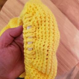 Lemon Circle Crochet Stool Cover - thumbnail 4