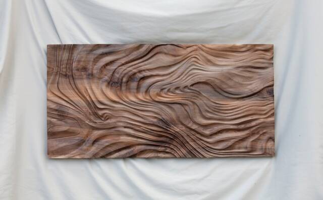 Large Size Wood Sculpture, Us Delivery Duty Paid, Wall Art, Custom Order, Modern Organic Relief - L Woodcarving - image 1