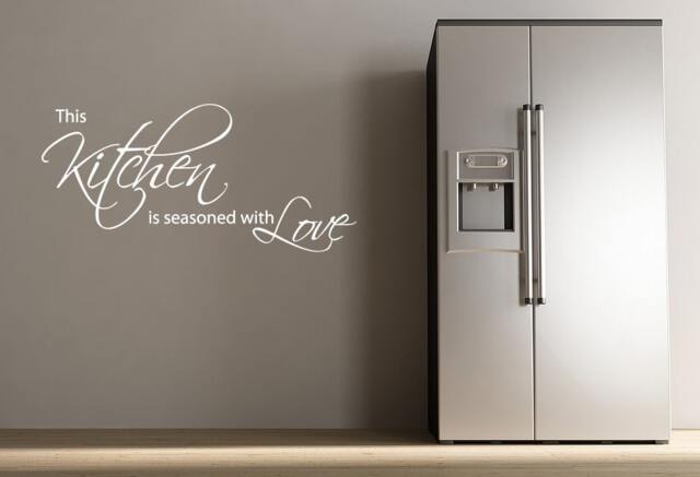 Kitchen Wall Decal This Is Seasoned With Love Sticker Quote Dining Room Diner - image 1