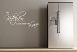 Kitchen Wall Decal This Is Seasoned With Love Sticker Quote Dining Room Diner - thumbnail 1