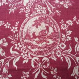 Country House Red By Wavery French Window Valance Lined Corded Scalloped Cotton Made To Order Custom Available - thumbnail 2