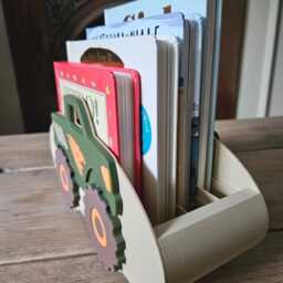 Personalised Monster Truck Book Crate Nursery Organizer & Kids Bookshelf - thumbnail 3