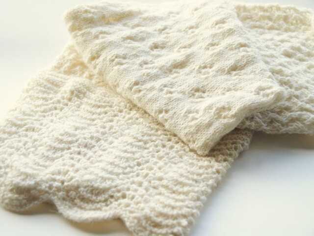 Alpaca Baby Blanket Cream Hand Knitted, Ready To Ship, Neutral Boy Girl, Baby Shower Gift, Photo Prop, Heirloom Wrap, New Newborn - image 1
