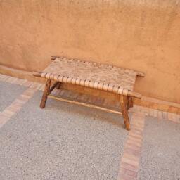 Moroccan Bench With Leather - thumbnail 1