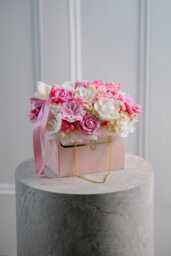 Pink Candle Flower Bag, Rose Bouquet - Gift For Her