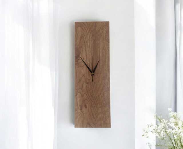 Unique Wood Look Wall Clock 45cm - image 1