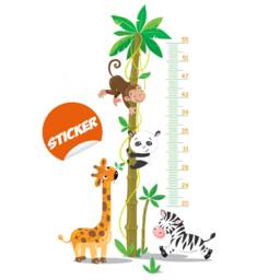 Chart Height Growth Wall Art Sticker - Nursery Kid Measurement Ruler Vinyl Decal Giraffe Bedroom Children Tree Room Child Measuring - thumbnail 2