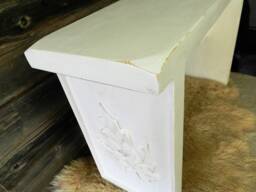 Leaf Carving Bench/ Hand Made - thumbnail 1