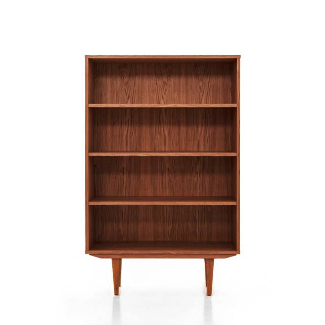 Bookcase, Bookshelf Made Of Oak Vaneer - Teak Colour Livlo T-R03 - image 1