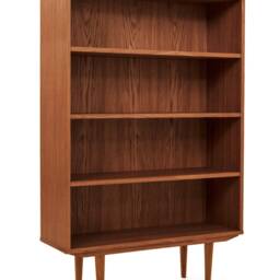Bookcase, Bookshelf Made Of Oak Vaneer - Teak Colour Livlo T-R03 - thumbnail 3