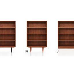 Bookcase, Bookshelf Made Of Oak Vaneer - Teak Colour Livlo T-R03 - thumbnail 2