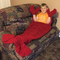 Thick & Fluffy Crawfish/Lobster Blanket Pattern - thumbnail 2
