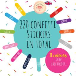 Rainbow Confetti Wall Stickers For Girls Nursery Playroom 220x Decal Donut Sprinkles Look Like Wallpaper - thumbnail 3