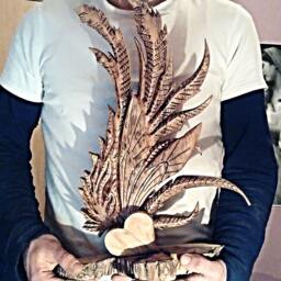 Angel Wing Sculpture, Wing, Wooden Angel Home Decor, Art, Unique Gift, Carving - thumbnail 3