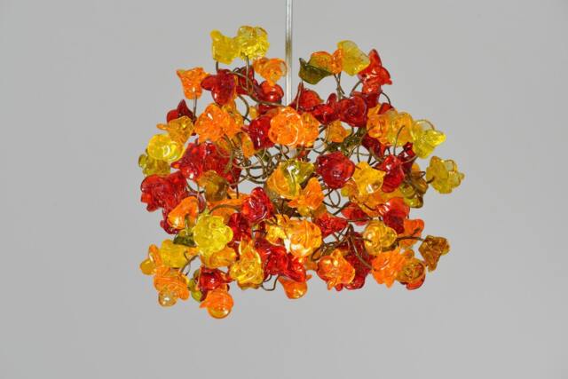 Pendant Lighting, Kitchen Island Lighting With Warm Color Roses Flowers - image 1