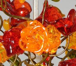 Pendant Lighting, Kitchen Island Lighting With Warm Color Roses Flowers - thumbnail 3