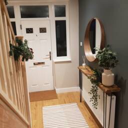 Hand-Made Rustic Radiator Cover With Black Three Pin Hairpin Legs. - Hallway Table/Console Table